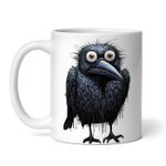 Casa si Gradina - Bucatarie si vesela - Cani si pahare - Cani si cesti - Cana alba personalizata, Halloween Corbul negru, INOVATIX®. 330ml - Infinity.ro