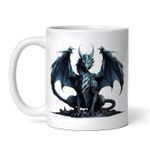 Casa si Gradina - Bucatarie si vesela - Cani si pahare - Cani si cesti - Cana alba personalizata, Halloween Dragonul demonic, INOVATIX®. 330ml - Infinity.ro