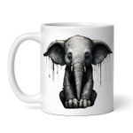Casa si Gradina - Bucatarie si vesela - Cani si pahare - Cani si cesti - Cana alba personalizata, Halloween Elefant, INOVATIX®. 330ml - Infinity.ro