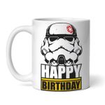 Casa si Gradina - Bucatarie si vesela - Cani si pahare - Cani si cesti - Cana alba personalizata, Happy Birthday Star Wars, INOVATIX®. 330ml - Infinity.ro
