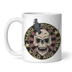 Casa si Gradina - Bucatarie si vesela - Cani si pahare - Cani si cesti - Cana alba personalizata, Hard rock wild and free, INOVATIX®. 330ml - Infinity.ro