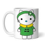Casa si Gradina - Bucatarie si vesela - Cani si pahare - Cani si cesti - Cana alba personalizata, Hello Kitty cu pelerina de ploaie, INOVATIX®. 330ml - Infinity.ro