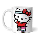 Casa si Gradina - Bucatarie si vesela - Cani si pahare - Cani si cesti - Cana alba personalizata, Hello Kitty sportiva, INOVATIX®. 330ml - Infinity.ro