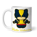 Casa si Gradina - Bucatarie si vesela - Cani si pahare - Cani si cesti - Cana alba personalizata, Hello Kitty Wolverine, INOVATIX®. 330ml - Infinity.ro