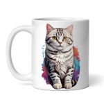 Casa si Gradina - Bucatarie si vesela - Cani si pahare - Cani si cesti - Cana alba personalizata, Pisica Americana cu par scurt, INOVATIX®. 330ml - Infinity.ro