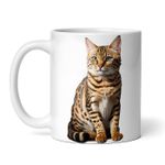 Casa si Gradina - Bucatarie si vesela - Cani si pahare - Cani si cesti - Cana alba personalizata, Pisica bengaleza, INOVATIX®. 330ml - Infinity.ro
