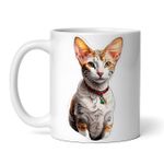 Casa si Gradina - Bucatarie si vesela - Cani si pahare - Cani si cesti - Cana alba personalizata, Pisica Cornish rex, INOVATIX®. 330ml - Infinity.ro
