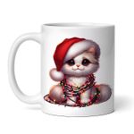 Casa si Gradina - Bucatarie si vesela - Cani si pahare - Cani si cesti - Cana alba personalizata, Pisica de craciun Ragdoll, INOVATIX®. 330ml - Infinity.ro