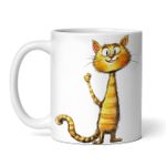 Casa si Gradina - Bucatarie si vesela - Cani si pahare - Cani si cesti - Cana alba personalizata, Pisica Moody, INOVATIX®. 330ml - Infinity.ro