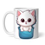 Casa si Gradina - Bucatarie si vesela - Cani si pahare - Cani si cesti - Cana alba personalizata, Pisica Murphy, INOVATIX®. 330ml - Infinity.ro