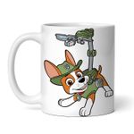 Casa si Gradina - Bucatarie si vesela - Cani si pahare - Cani si cesti - Cana alba personalizata, Tracker Paw Patrol echipament de lucru, INOVATIX®. 330ml - Infinity.ro