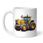 Casa si Gradina - Bucatarie si vesela - Cani si pahare - Cani si cesti - Cana alba personalizata, Tractor galben Simple, INOVATIX®. 330ml - Infinity.ro