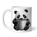 Casa si Gradina - Bucatarie si vesela - Cani si pahare - Cani si cesti - Cana alba personalizata, Urs Panda bea ciocolata calda, INOVATIX®. 330ml - Infinity.ro