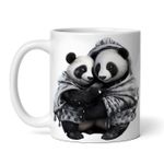 Casa si Gradina - Bucatarie si vesela - Cani si pahare - Cani si cesti - Cana alba personalizata, Ursi panda imbratisati, INOVATIX®. 330ml - Infinity.ro