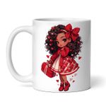 Casa si Gradina - Bucatarie si vesela - Cani si pahare - Cani si cesti - Cana alba personalizata, Valentine Girl Fata cu privire sexy, INOVATIX®. 330ml - Infinity.ro