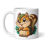 Casa si Gradina - Bucatarie si vesela - Cani si pahare - Cani si cesti - Cana alba personalizata, Veverita vesela, INOVATIX®. 330ml - Infinity.ro