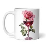 Casa si Gradina - Bucatarie si vesela - Cani si pahare - Cani si cesti - Cana alba personalizata, Vin rosu di trandafir, INOVATIX®. 330ml - Infinity.ro