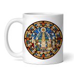 Casa si Gradina - Bucatarie si vesela - Cani si pahare - Cani si cesti - Cana alba personalizata, Vitraliu Religios, INOVATIX®. 330ml - Infinity.ro