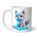 Casa si Gradina - Bucatarie si vesela - Cani si pahare - Cani si cesti - Cana alba personalizata, Vulpe argintie, INOVATIX®. 330ml - Infinity.ro