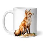 Casa si Gradina - Bucatarie si vesela - Cani si pahare - Cani si cesti - Cana alba personalizata, Vulpe ganditoare, INOVATIX®. 330ml - Infinity.ro