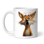 Casa si Gradina - Bucatarie si vesela - Cani si pahare - Cani si cesti - Cana alba personalizata, Vulpea mirata, INOVATIX®. 330ml - Infinity.ro