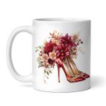 Casa si Gradina - Bucatarie si vesela - Cani si pahare - Cani si cesti - Cana alba personalizata, Pantofi cu toc pentru craciun Bianca, INOVATIX®. 330ml - Infinity.ro