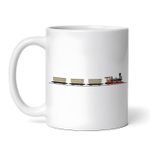 Casa si Gradina - Bucatarie si vesela - Cani si pahare - Cani si cesti - Cana alba personalizata, Tren de marfa cu locomotiva vintage, INOVATIX®. 330ml - Infinity.ro
