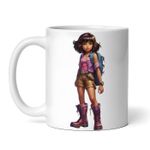 Casa si Gradina - Bucatarie si vesela - Cani si pahare - Cani si cesti - Cana alba personalizata, Turista cu ghete lungi, INOVATIX®. 330ml - Infinity.ro