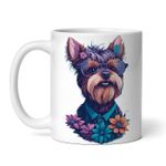 Casa si Gradina - Bucatarie si vesela - Cani si pahare - Cani si cesti - Cana alba personalizata, Yorkshire cu ochelari, INOVATIX®. 330ml - Infinity.ro