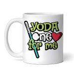Casa si Gradina - Bucatarie si vesela - Cani si pahare - Cani si cesti - Cana alba personalizata, Yoda one for me, INOVATIX®. 330ml - Infinity.ro