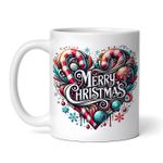 Casa si Gradina - Bucatarie si vesela - Cani si pahare - Cani si cesti - Cana alba personalizata, Inima Marry Christmas Iolanda, INOVATIX®. 330ml - Infinity.ro