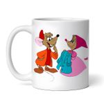 Casa si Gradina - Bucatarie si vesela - Cani si pahare - Cani si cesti - Cana alba personalizata, Jaq din Cenusareasa si iubita lui, INOVATIX®. 330ml - Infinity.ro