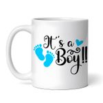 Casa si Gradina - Bucatarie si vesela - Cani si pahare - Cani si cesti - Cana alba personalizata, Its a boy, INOVATIX®. 330ml - Infinity.ro