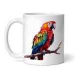 Casa si Gradina - Bucatarie si vesela - Cani si pahare - Cani si cesti - Cana alba personalizata, Papagal Macau colorat, INOVATIX®. 330ml - Infinity.ro