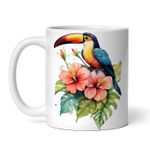 Casa si Gradina - Bucatarie si vesela - Cani si pahare - Cani si cesti - Cana alba personalizata, Papagal Tucan romantic, INOVATIX®. 330ml - Infinity.ro