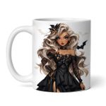 Casa si Gradina - Bucatarie si vesela - Cani si pahare - Cani si cesti - Cana alba personalizata, Papusa demon Adonia, INOVATIX®. 330ml - Infinity.ro