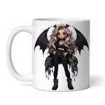 Casa si Gradina - Bucatarie si vesela - Cani si pahare - Cani si cesti - Cana alba personalizata, Papusa demon Addie, INOVATIX®. 330ml - Infinity.ro