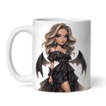 Casa si Gradina - Bucatarie si vesela - Cani si pahare - Cani si cesti - Cana alba personalizata, Papusa demon Artemis, INOVATIX®. 330ml - Infinity.ro