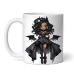 Casa si Gradina - Bucatarie si vesela - Cani si pahare - Cani si cesti - Cana alba personalizata, Papusa demon Fathia, INOVATIX®. 330ml - Infinity.ro