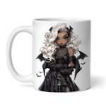 Casa si Gradina - Bucatarie si vesela - Cani si pahare - Cani si cesti - Cana alba personalizata, Papusa demon Jaya, INOVATIX®. 330ml - Infinity.ro