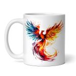 Casa si Gradina - Bucatarie si vesela - Cani si pahare - Cani si cesti - Cana alba personalizata, Pasarea Pheonix Perla, INOVATIX®. 330ml - Infinity.ro
