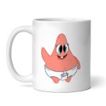 Casa si Gradina - Bucatarie si vesela - Cani si pahare - Cani si cesti - Cana alba personalizata, Patrick Star Bebelus Meme, INOVATIX®. 330ml - Infinity.ro