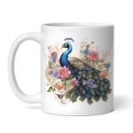 Casa si Gradina - Bucatarie si vesela - Cani si pahare - Cani si cesti - Cana alba personalizata, Paunul Belle, INOVATIX®. 330ml - Infinity.ro