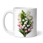 Casa si Gradina - Bucatarie si vesela - Cani si pahare - Cani si cesti - Cana alba personalizata, Buchet de flori de lacramioare, INOVATIX®. 330ml - Infinity.ro
