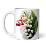 Casa si Gradina - Bucatarie si vesela - Cani si pahare - Cani si cesti - Cana alba personalizata, Flori de lacramioare, INOVATIX®. 330ml - Infinity.ro