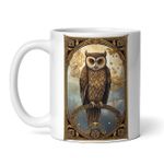 Casa si Gradina - Bucatarie si vesela - Cani si pahare - Cani si cesti - Cana alba personalizata, Halloween Tarot Bufnita, INOVATIX®. 330ml - Infinity.ro