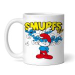 Casa si Gradina - Bucatarie si vesela - Cani si pahare - Cani si cesti - Cana alba personalizata, The Smurfs Poster cu personaje, INOVATIX®. 330ml - Infinity.ro