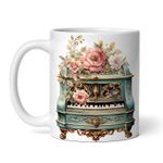 Casa si Gradina - Bucatarie si vesela - Cani si pahare - Cani si cesti - Cana alba personalizata, Pian vintage, INOVATIX®. 330ml - Infinity.ro