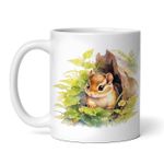 Casa si Gradina - Bucatarie si vesela - Cani si pahare - Cani si cesti - Cana alba personalizata, Pui de veverita, INOVATIX®. 330ml - Infinity.ro