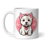 Casa si Gradina - Bucatarie si vesela - Cani si pahare - Cani si cesti - Cana alba personalizata, Westie cu medalion, INOVATIX®. 330ml - Infinity.ro